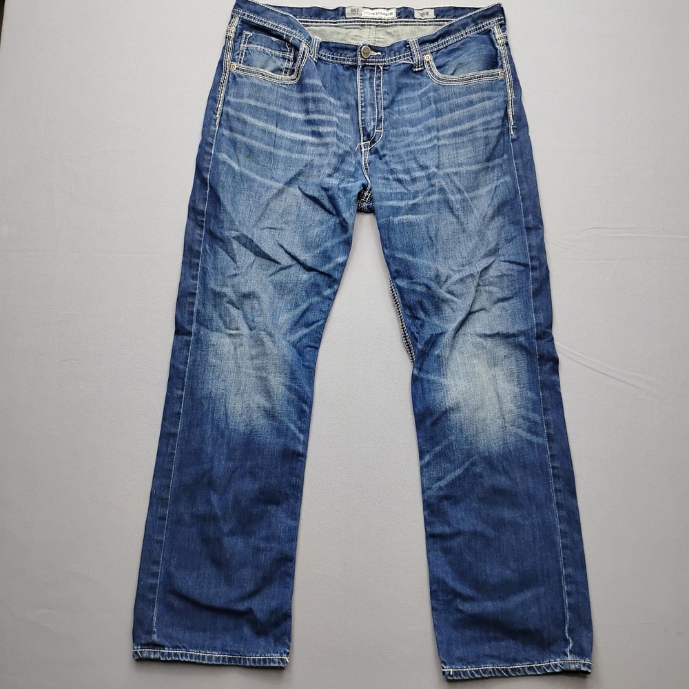 BKE Tyler Straight Leg Jeans Mens 38R Blue Medium Wash Denim 100% Cotton